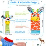 Baby Wrist Rattles Sock Toys - Recém-nascido Baby Sock Toys 0-6