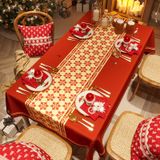 Toalha De Mesa Vermelha Impermeável, Natal De Ano Novo