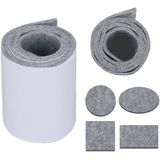 Rolo De Adesivo Sentido Para Fazer Deslizamentos Para Proteção Do Piso Dos Pés Móveis, Estofamento De Móveis - 100 X 10 Cm - Cinza Escuro