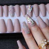 Caixa De Manicure Reutilizável Prensa Artesanal Em Unhas 24pcs Acrílico