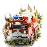 Azul Simulação Escada Caminhão Caminhão Firetruck Modelo Para Crianças Meninos