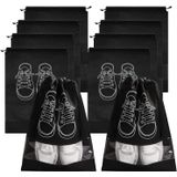 10 Pcs Travel Shoe Bag - Sacos De Sapato À Prova De Poeira De Tecido Para Viagens, Preto