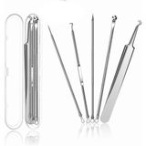 Blackhead Removed Comedone Squeezer Set, Ellolife Blackhead Removedor Com Caixa De Aço Inoxidável, Acne Whiteheads Blackhead Remover Kit Par