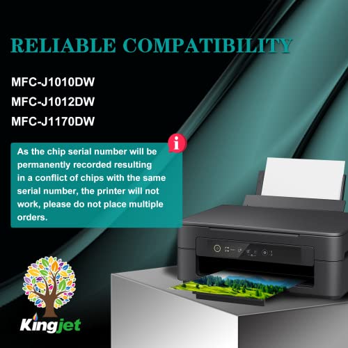 Cartuchos De Tinta Lc401 Compatíveis Com Kingjet Para Brother Printe