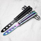 Prática Portátil Butterfly Knife Transformable Cutter Pocke