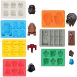 Moldes De Bandeja De Gelo De Silicone Em Formas De Personagem De Star Wars, Ideal Para Chocolate, Bandejas De Cubos De Gelo, Geleia, Doces,