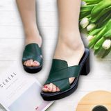 Chinelos Sandálias Femininas Com Sapatos De Salto Grosso Para Mulheres 35