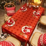 Toalha De Mesa Vermelha Impermeável, Natal De Ano Novo