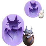 Molde De Silicona Para Fondant, 2 Unidades, Diseño De Dragón, Huevos De Dragón, Chocolate, Caramelos, Azúcar, Manualidades, Decoración De Ta