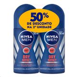 Desodorante Nivea Men Dry Impact Plus Roll-on Antitranspirante 48h Com 2 Unidades De 50ml Cada 50% Desconto Na 2ª Unidade