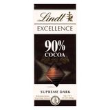 Chocolate Lindt Excellence 90% Cocoa Supreme Dark 100g