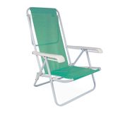 Cadeira de Praia Piscina Reclinável 8 Posições Sannet Mor Cor: Verde