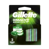 Carga Para Aparelho De Barbear Gillette Mach3 Sensitive 2 Unidades