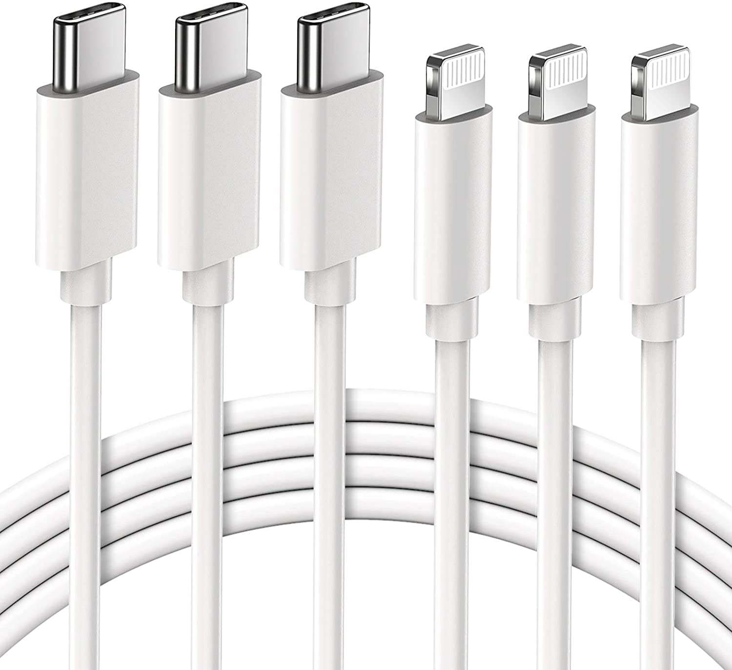 Cabo Usb C Para Cabo Lightning Mfi Certificado, Quntis 3pack 6ft Usb-c Iphone Carregador Power Delivery Usb-c Iphone Cabo De Carregamento Rá