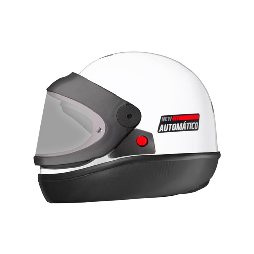 Capacete Automático Ebf Fechado Integral Motoboy Motoqueiro - Branco - 58