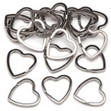Anéis-chave Metal Heart (pacote De 20) - Anéis De Chave De Metal Perfeitos Para Anexar A Chaveiros