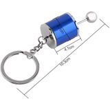 Chaveiro Criativo Auto Gear Shifter Modelo Chaveiro Carro Peça De Liga Metálica Anéis De Liga (preto)