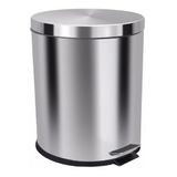 Lixeira Com Pedal 30 Litros Aço Inox Cesto Interno Removível