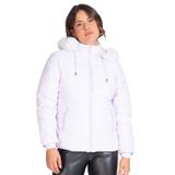 Jaqueta Puffer Feminina Com Capuz Select Roxo G