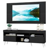 Rack com Painel Tv até 65' Pés Retrô 2 Portas Multimóveis