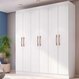 Guarda-roupa 6 Portas 2 Gavetas Alba Cr4146 Branco