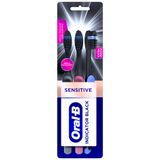 Escova Dental Oral-b Indicador Black Sensitive Extra Macia Com 3 Unidades