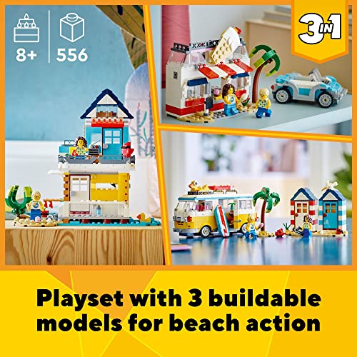 Lego Creator 3 Em 1 Beach Camper Van Para Summerhouse To Ice