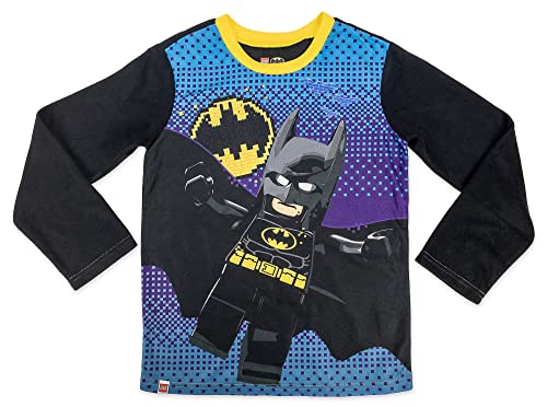 Lego Batman Boys 2 Piece Poliéster Pijama Set, Tamanho 8, Bla