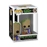 Funko Pop! Marvel Eu Sou Groot, Groot Com Puffs De Queijo
