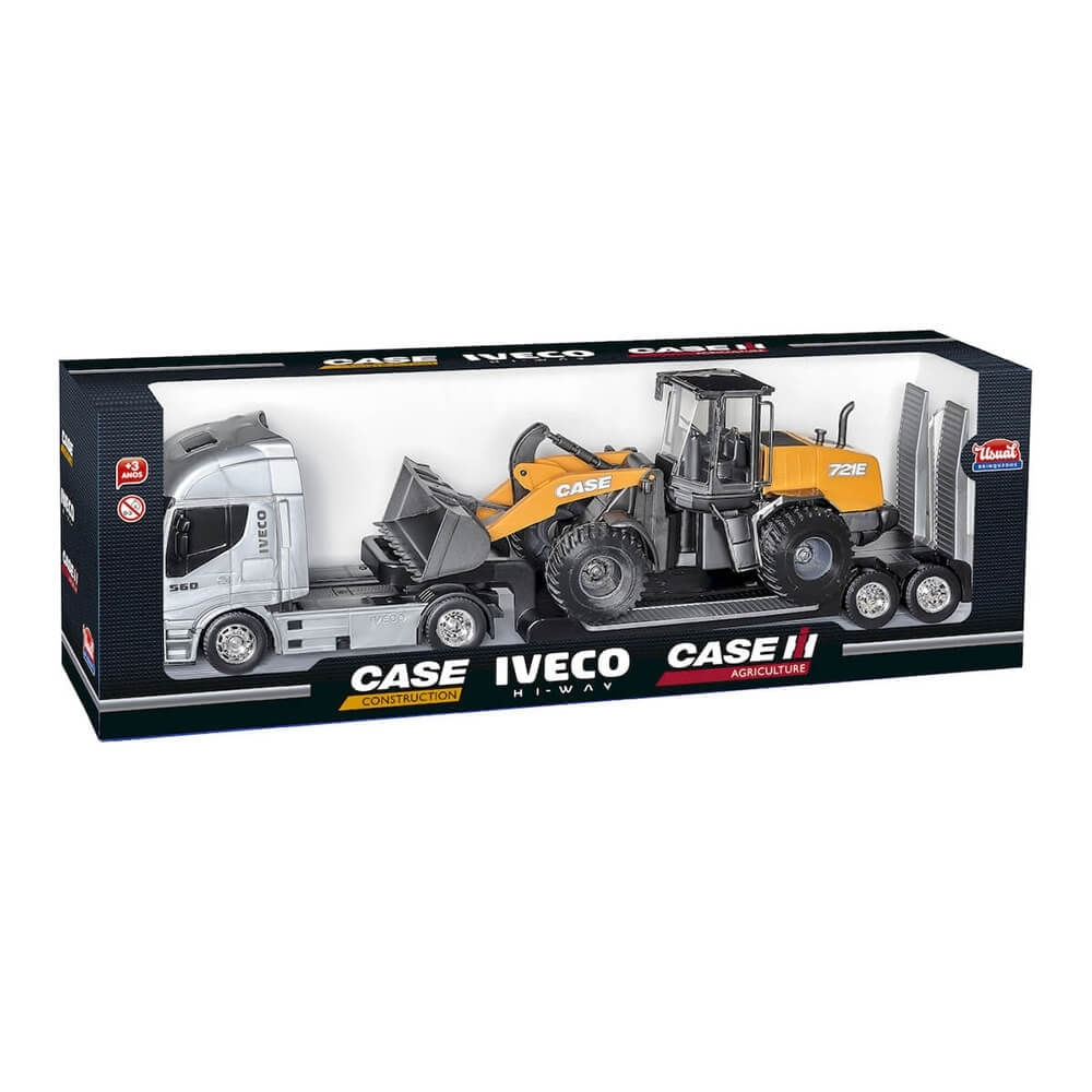 Caminhao Case Hiway Plataforma Com Trator Case Pa Carregadeira Construction Usual Plastic