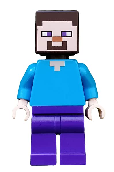 Lego Minecraft Steve Minifigure Com Picareta E Aranha