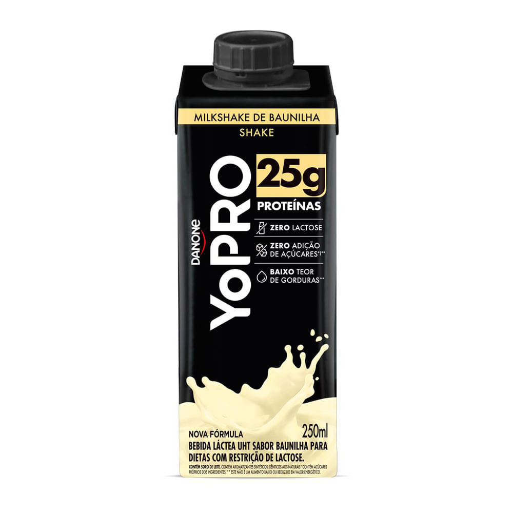 Bebida Láctea Uht Yopro Shake Sabor Baunilha 25g De Proteína 250ml