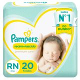 Fralda Pampers Recém-nascido Premium Care Rn 20 Unidades