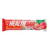 Barra De Proteína Health Bar Gourmet Whey Protein E Colágeno Helath Labs Iso Sabor Morango Com Chantilly 45g