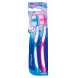 Escova Dental Green Wave Dupla Média Cores Sortidas Com 2 Unidades