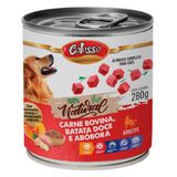 Ração Úmida Para Cachorro Colosso Natural Adulto Patê Sabor Carne, Batata Doce E Abóbora Em Lata 280g