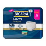 Fralda Geriátrica Bigfral Pants Premium Roupa Íntima Tamanho G/xg Com 16 Unidades