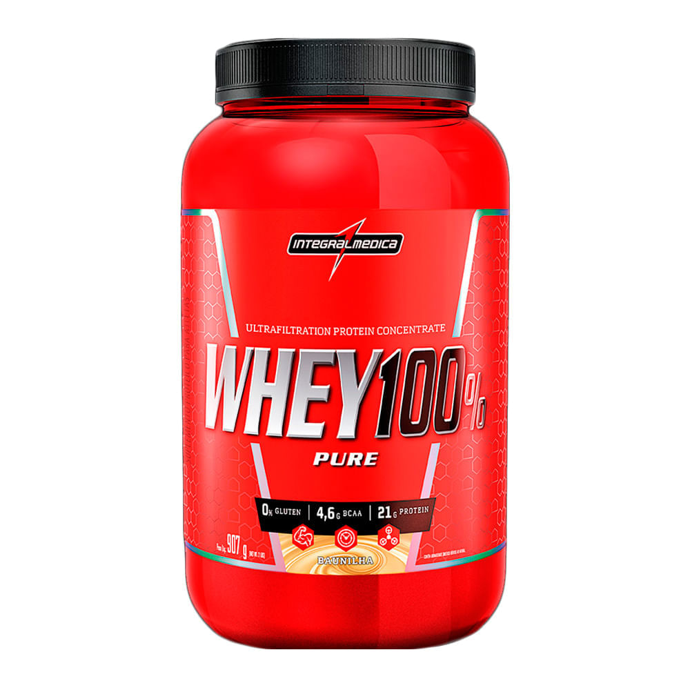 Whey 100% Pure Integralmédica Sabor Baunilha 907g