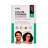 Shampoo Tonalizante Kiss New York Color Change Castanho Escuro Com 3 Unidades