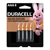 Pilha Duracell Aaa Alcalina 8 Unidades