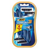 Aparelho De Barbear Bic Comfort 3 Pele Normal Leve 4 Pague 3 Unidades
