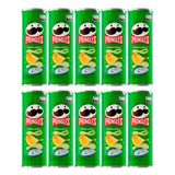 Kit 10 Batata Pringles Creme E Cebola 109g