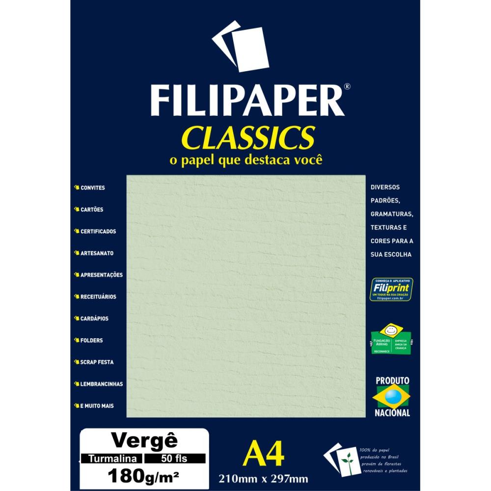 Papel A4 Verge Turmalina Verde 180g Carrefour 1416