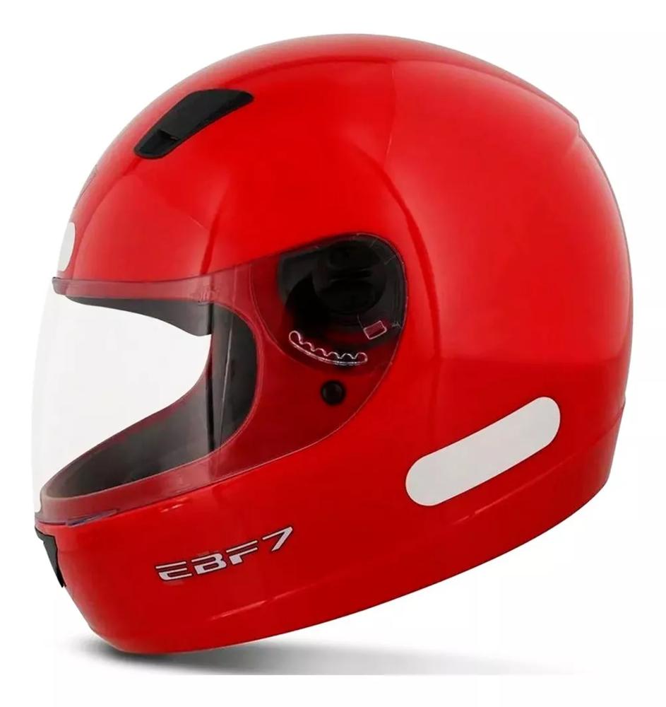 Capacete Fechado Ebf 7 Moto Motoqueiro Motoboy Motociclista - Vermelho - 60