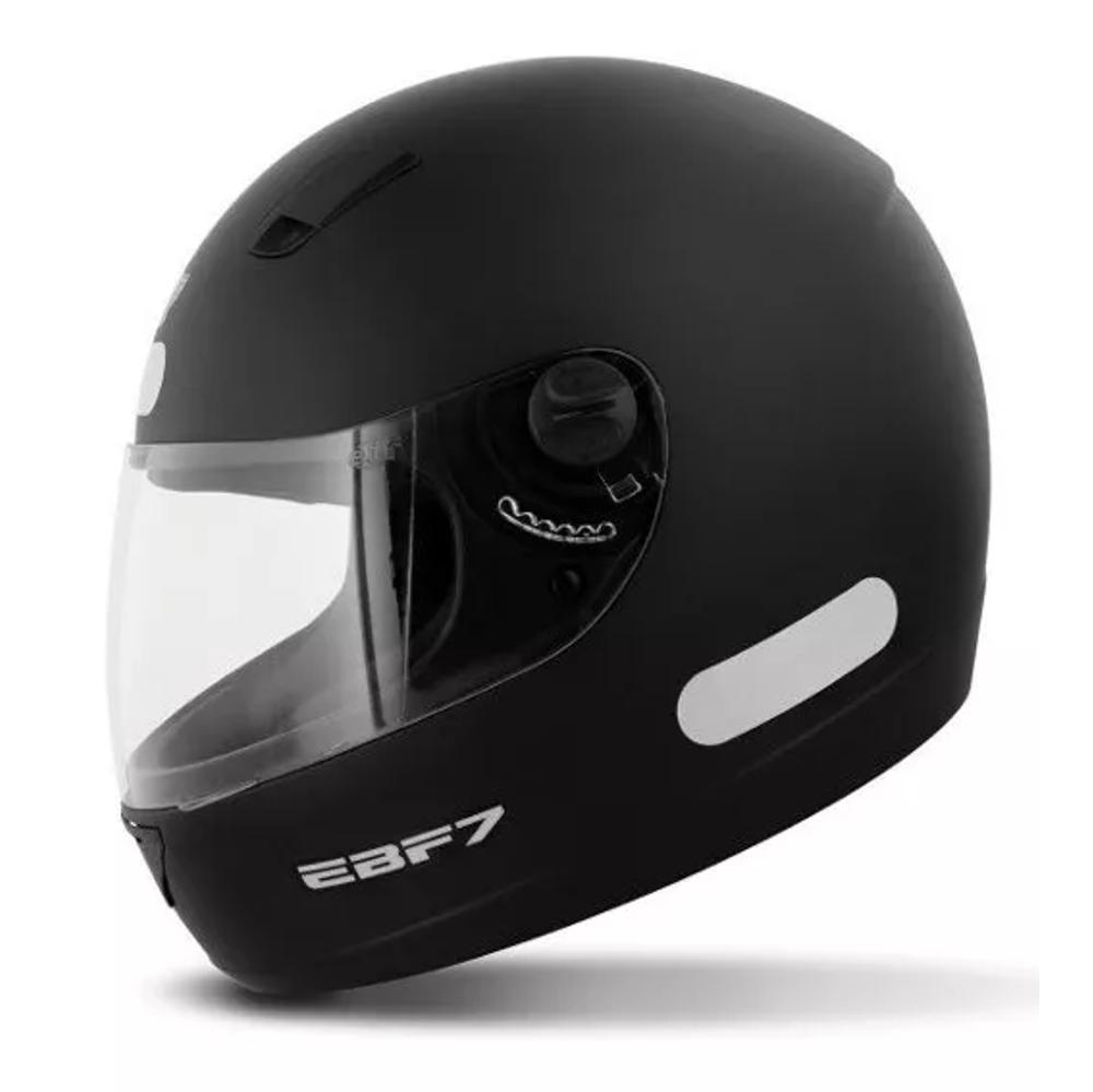 Capacete Fechado Ebf 7 Moto Motoqueiro Motoboy Motociclista - Preto Fosco - 56