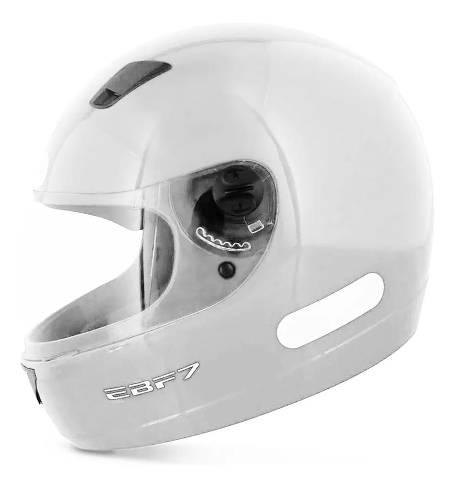 Capacete Fechado Ebf 7 Moto Motoqueiro Motoboy Motociclista - Branco - 58