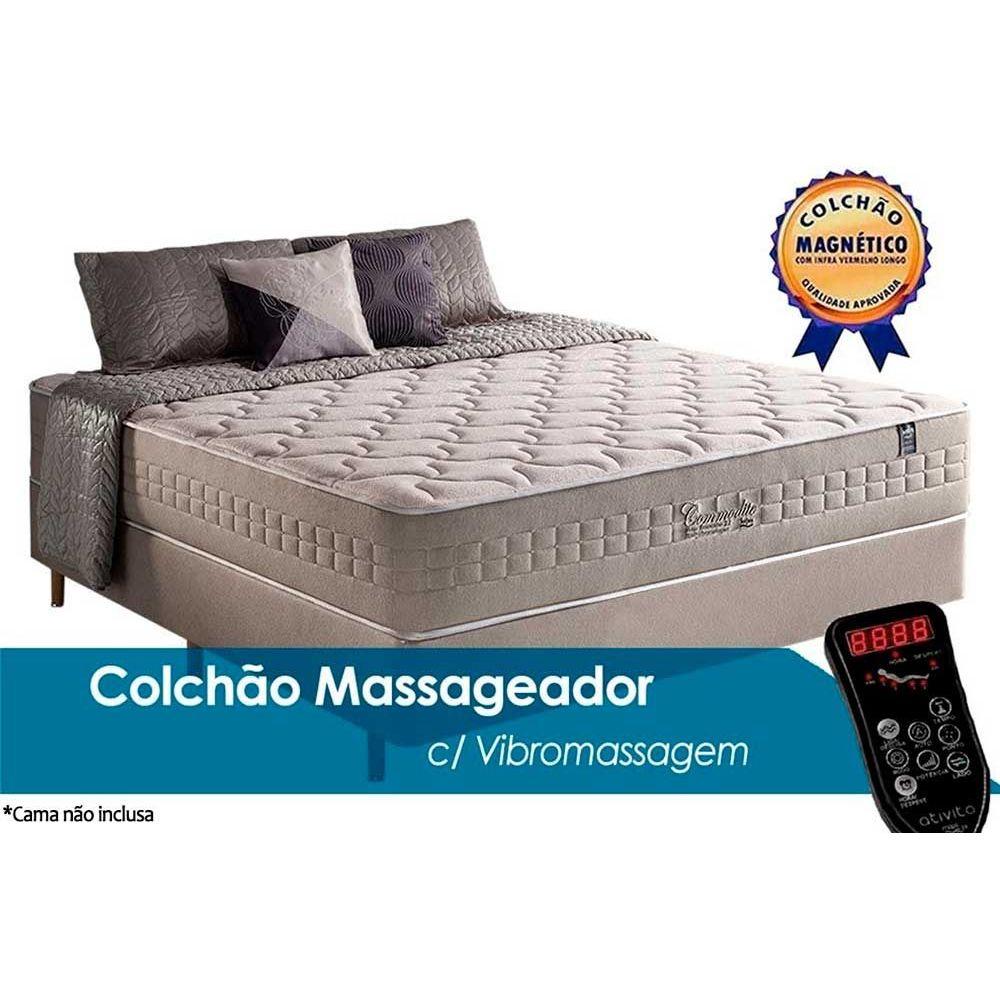 Colchao Casal Molas Ensacadas C Vibro Massagem Masterpocket Commodite 138x188x34 Anjos