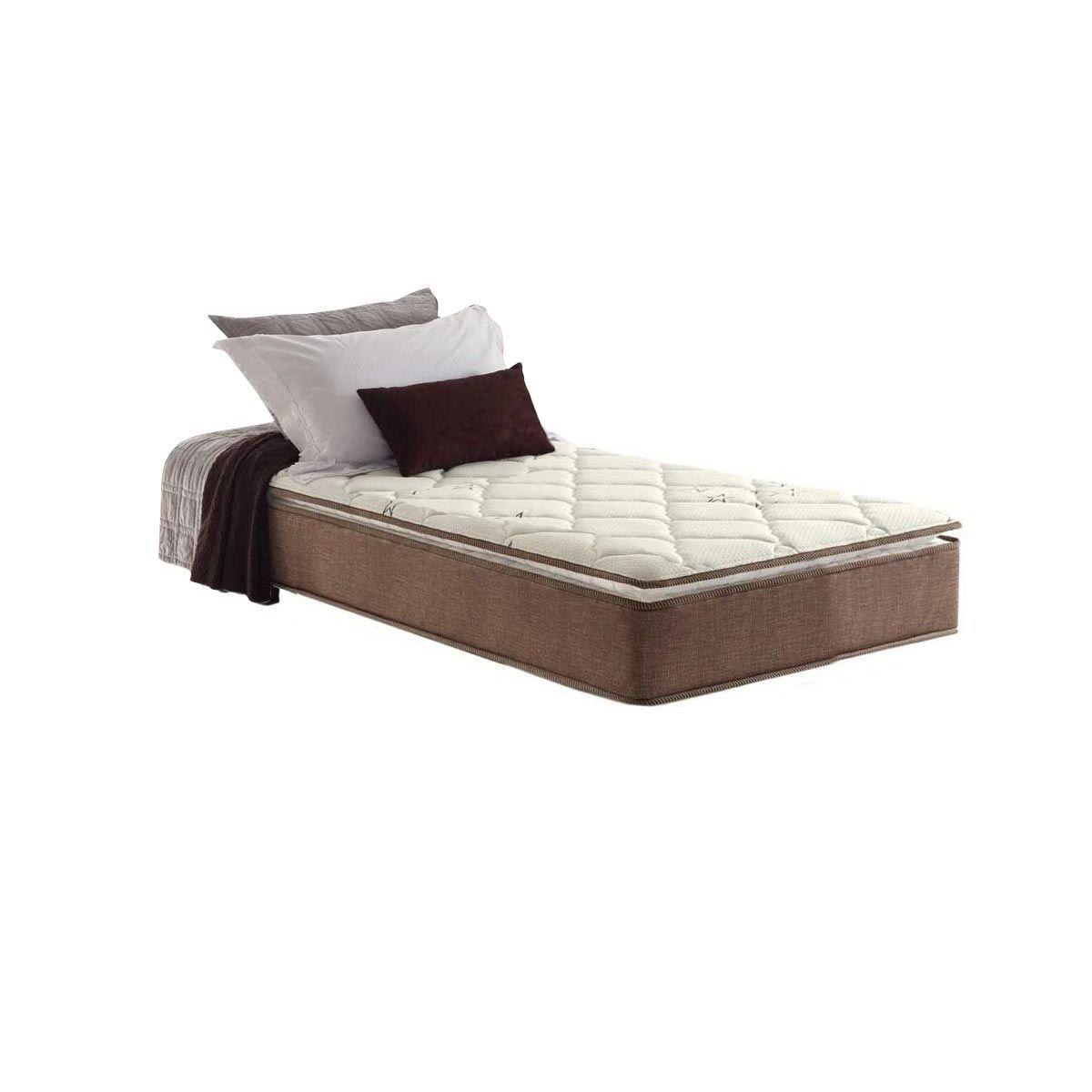 Colchao Solteiro Espuma D28 Ag 65 Star Pillow Top Brown 88x188x30 Anjos