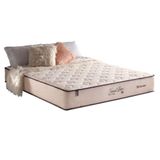 Colchao Queen Espuma Latex Molas Ensacadas Masterpocket Natural 158x198x34 Anjos