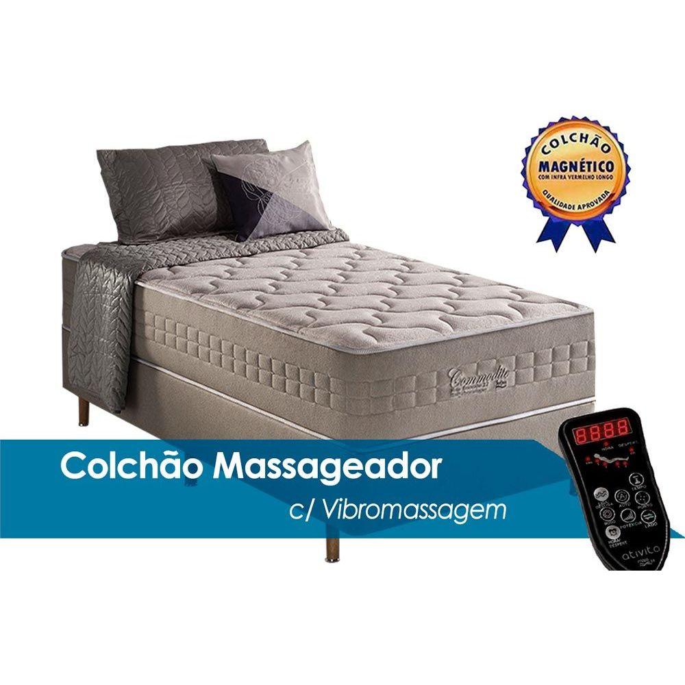 Colchao Solteirao Molas Masterpocket Ensacadas Magnetico C Vibro Massagem C Infravermelho Longo Terapeutico Commodite 96x203x34 Anjos